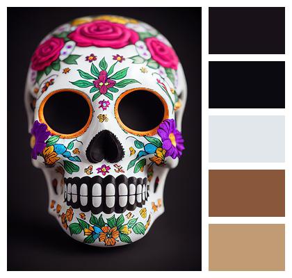 Halloween Dia De Los Muertos Skull Image